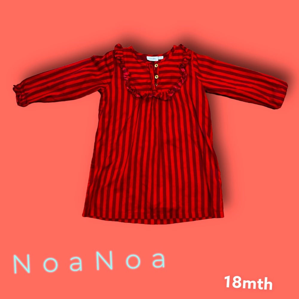 Noa Noa miniature striped Christmas dress 18mth